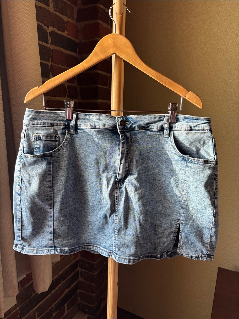 Light Blue Denim Skort - Women's Stretch Skort Size 2X